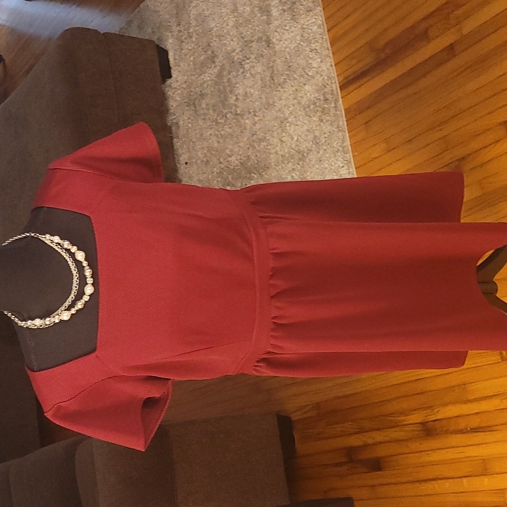 Beautiful Burgundy Lace & Mesh Dress.